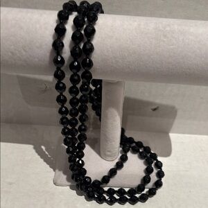 Black Beaded Necklace Classic Design